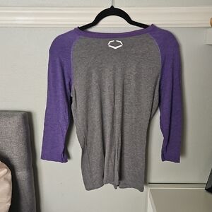 Evoshield Baseball Undershirt - Gray and Purple
